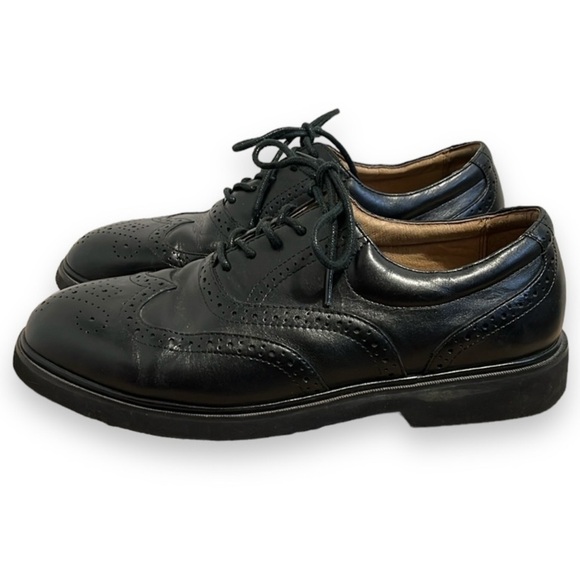 Florsheim Comfort Tech Men's 9 D Dress Shoes Bristow Wing Tip Black Oxfords - Picture 1 of 15